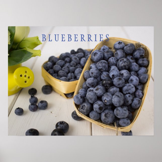 Poster d'art de cuisine Blueberries (Devant)