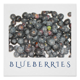 Poster d'art de cuisine Blueberries pour décoratio