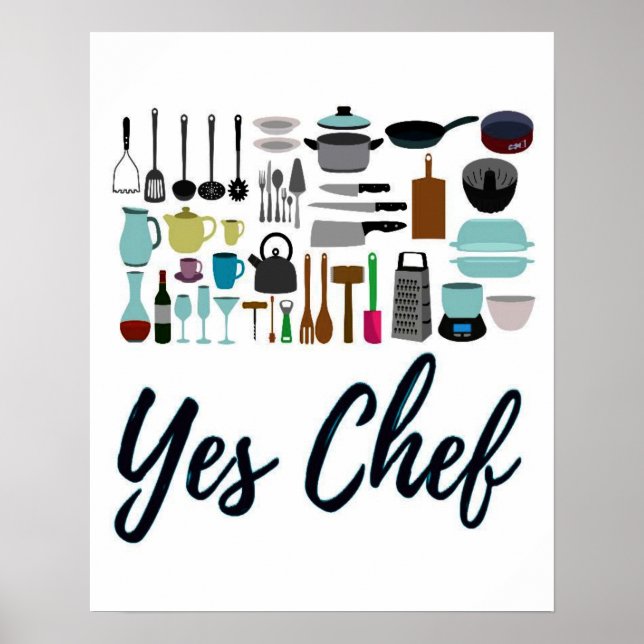 Poster d'art de cuisine du chef (Devant)