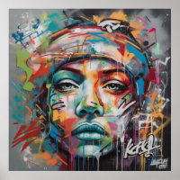Poster d'art de graffiti profond et fascinant