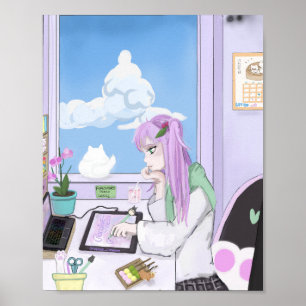 Poster d'art de Kawaii Imprimer - par Nephele