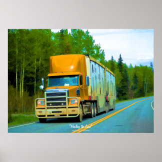 Poster d'art de la conduite automobile de camion j