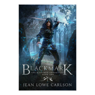 Poster d'art de la couverture de livre brillant Bl