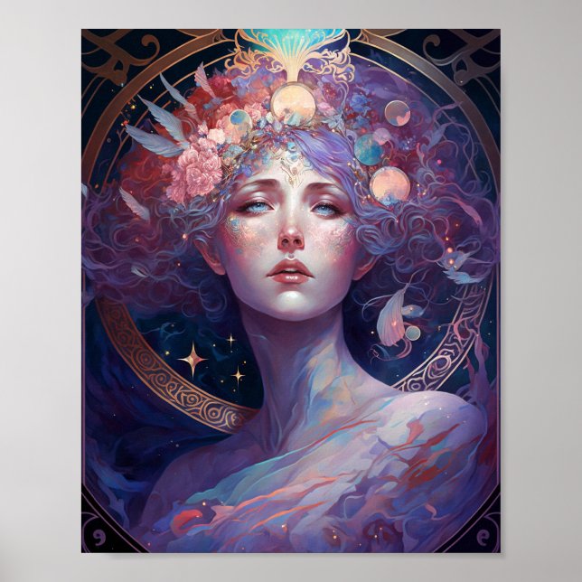 Poster d'art de la déesse de nuit Queen Imaginaire (Devant)