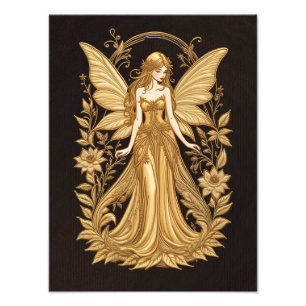 Poster d'art de la fée d'or