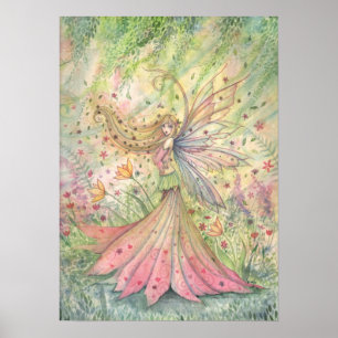 Poster d'art de la Féerie aux fleurs d'été