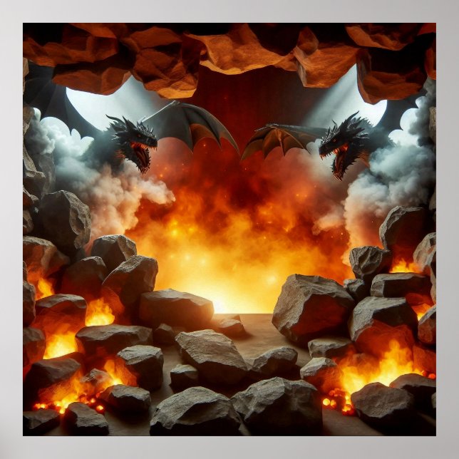 Poster d'art de la grotte de Dragon (Devant)