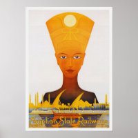 Poster d'art de la publicité de voyage en Egypte v