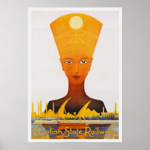 Poster d'art de la publicité de voyage en Egypte v