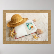 Poster d'art de la scène de Casquette de plage de 