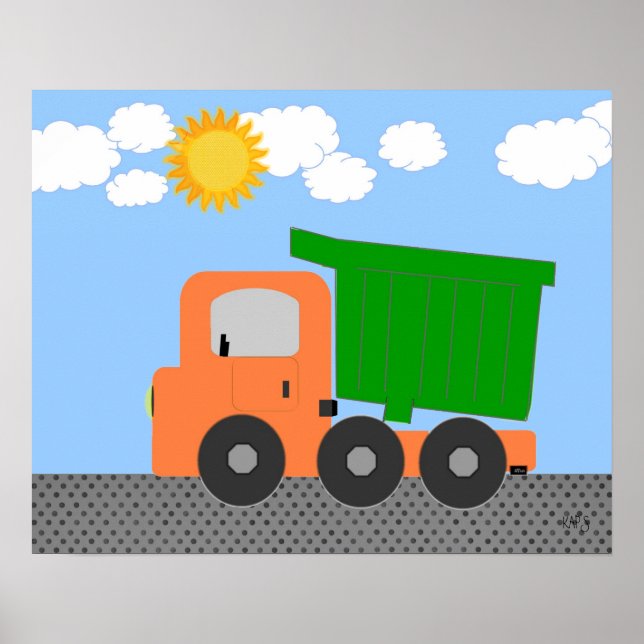 Poster d'art de la souris Animée de camion (Devant)