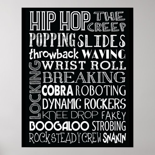 Poster d'art de la station de métro Danse Hip hop (Devant)