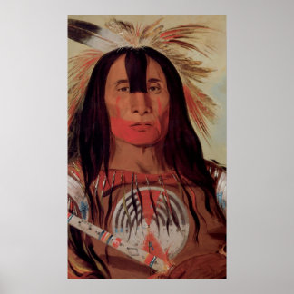 Poster d'art de la tribu des Blood en 1832