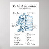 Poster d'art de Lumbar Subluxation Chiropratique
