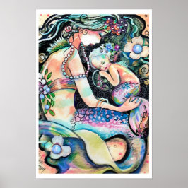 Poster d'ART de Mermaid Mère dormant