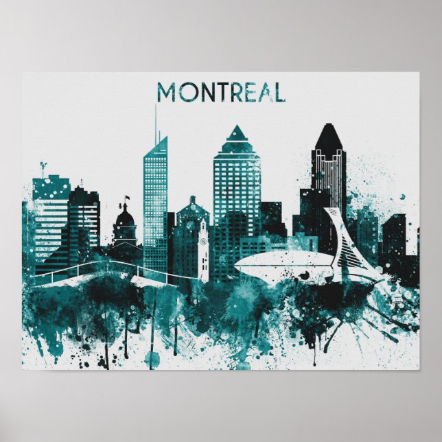 Poster d'art de Montréal Skyline (Devant)
