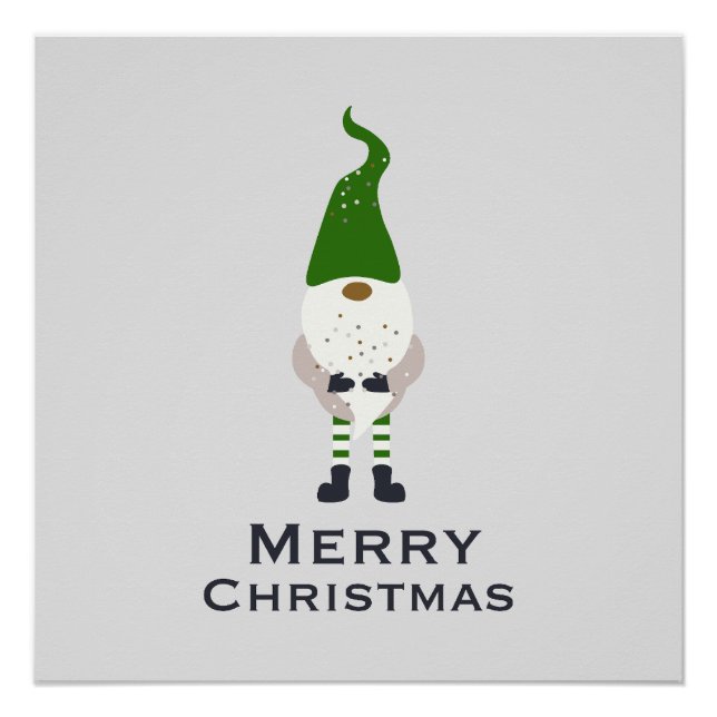 Poster d'art de Noël élégant Elf Wall Art (Devant)