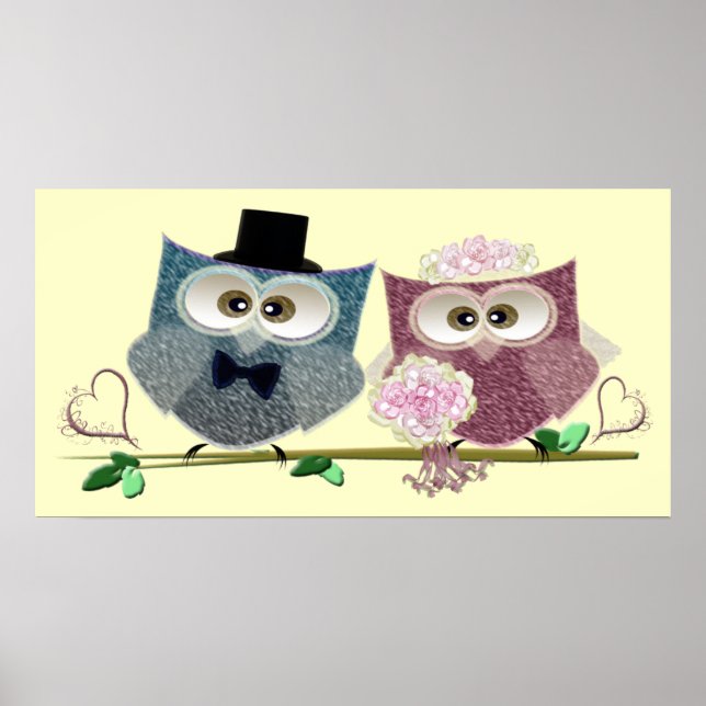 Poster d'art de Owls mariages (Devant)