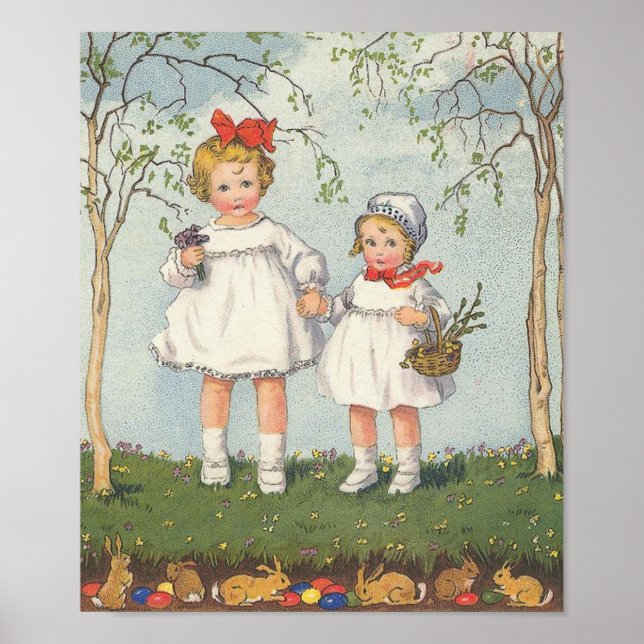 Poster d'art de Pâques vintage (Devant)