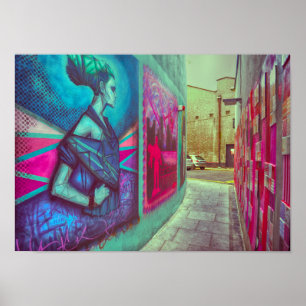 Poster d'art de rue en Irlande vintage