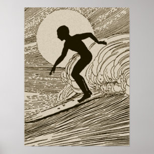 poster d'art de surf vintage