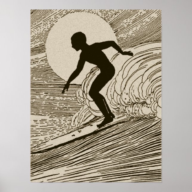 poster d'art de surf vintage (Devant)