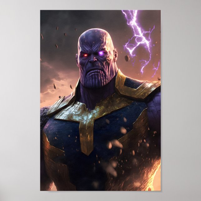 Poster d'art de Thanos fan - Poster de Marvel Than (Devant)
