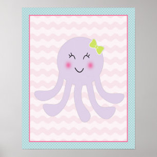 Poster d'art de Vie marine de fille de Sea Sweetie