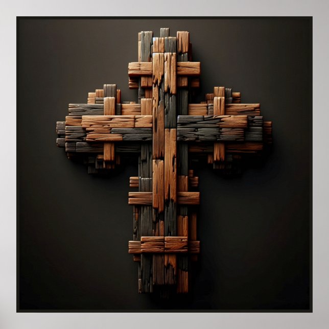 Poster d'art de Wood Cross (Devant)