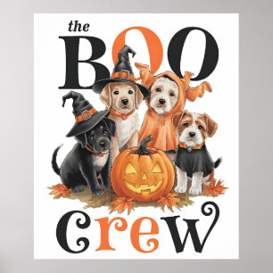 Poster d'art des chiens d'Halloween