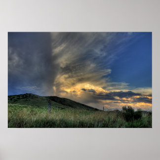 Poster d'art des nuages Extraordinaires sur les co
