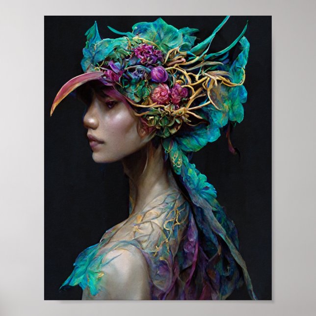 Poster d'art Dragon Girl 2 Imaginaire (Devant)