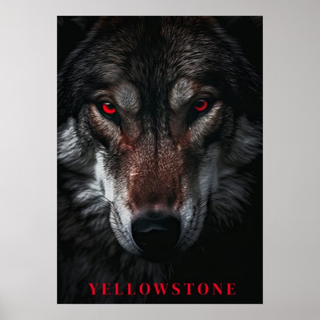 Poster d'art du loup de Yellowstone (Devant)