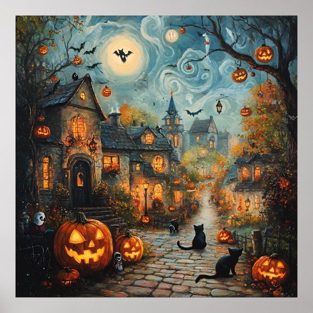 Poster d'art du Village fantôme (Devant)