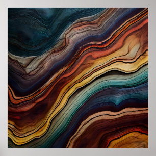 Poster d'art en bois coloré