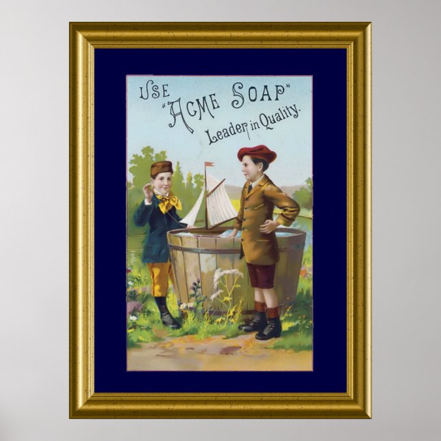 Poster d'art et de savon vintage (Devant)