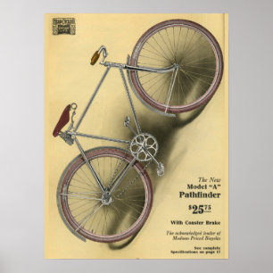 Poster d'art et de vélo Pathfinder Vintage 1918