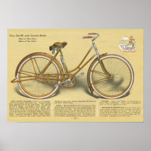 Poster d'art et de vélo pour Ranger pour dames Vin