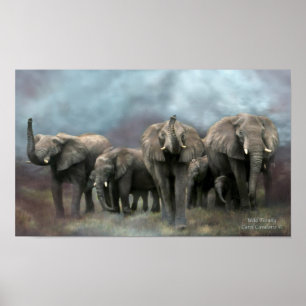 Poster d'art familial sauvage/Imprimer