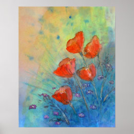 Poster d'art Floral Aquarelle