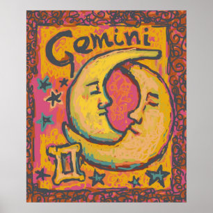Poster d'art Gemini Zodiac