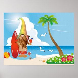 Poster d'art Gnome Beach