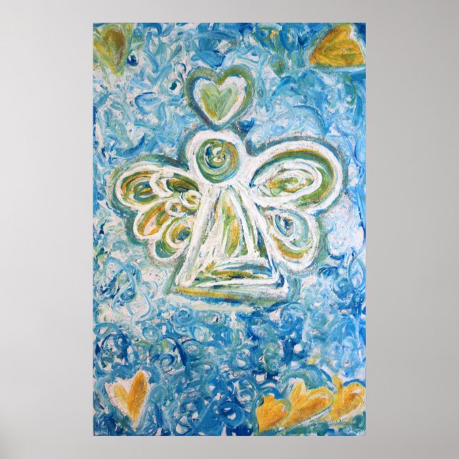 Poster d'art Golden Blue Angel Imprimer (Devant)