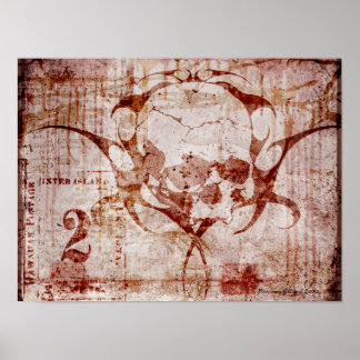 Poster d'art gothique de la Duggerie de crâne