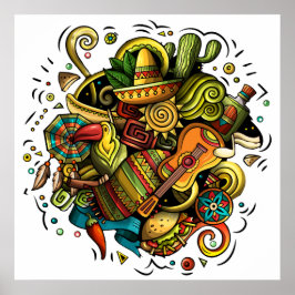 Poster d'art illustratif Amérique latine / Mexique