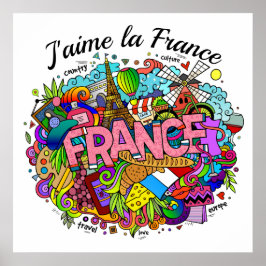 Poster d'art illustratif France