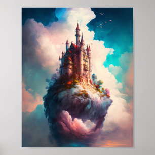 Poster d'art Imaginaire Castle Sky Clouds