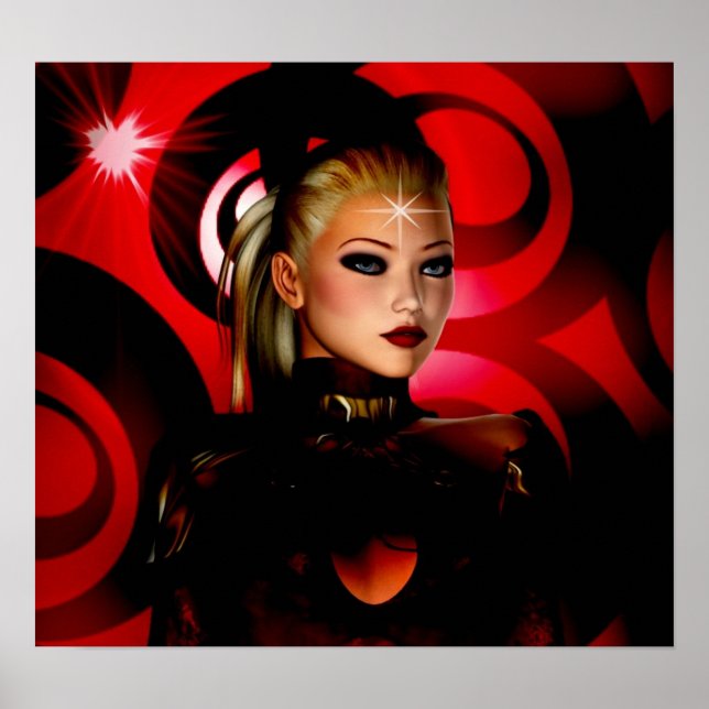 Poster d'art Imaginaire Red Venus Gros plan (Devant)