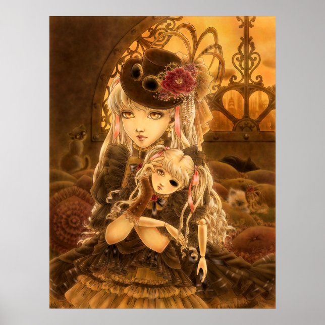 Poster d'art Imaginaire Steampunk (Devant)