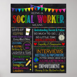 Poster d'art inspiré d'un travailleur social